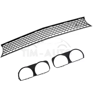 Front Bumper Upper Grille + Headlamp Bezels For 15-23 Challenger SRT Hellcat - Picture 1 of 7