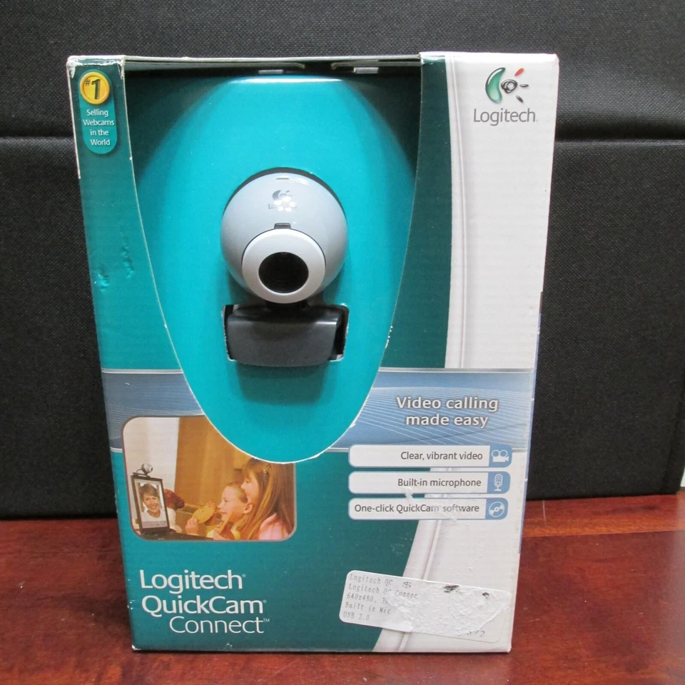 LOGITECH QUICKCAM CONNECT NEW IN BOX - WEBCAM - TEAMS, ZOOM, WORK FROM HOME - Image 1 of 4