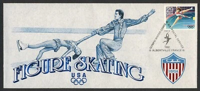 1992 Winter Olympics-Figure Skating-19 Feb 92, USPS Cachet **ANY 5=FREE SHIP** - Image 1 of 3