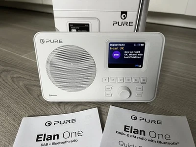 Pure ELAN-ONE UKW/DAB+ Radio mit Bluetooth - Weiß (sehr guter Zustand) - Bild 1 von 2