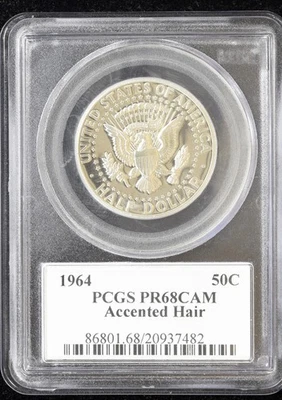 1964 50C PCGS PF68CAM Accented Hair - Image 1 of 4