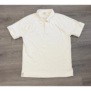 Vintage J.Crew weißes Frottee Poloshirt L rot Ruderer Label 2000er Coastal - Bild 1 von 6