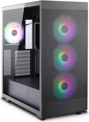 Rosewill Helium Flow Black Mid Tower Computer Gaming Case, TG & Mesh Panel, ATX - Image 1 of 4
