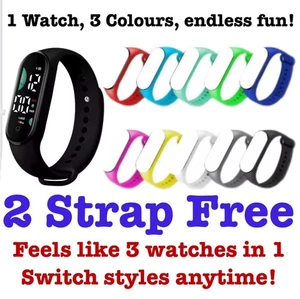 Digital Watch Model Moon style Waterproof Sport Wrist Watch Boys Girls Children - Picture 1 of 30