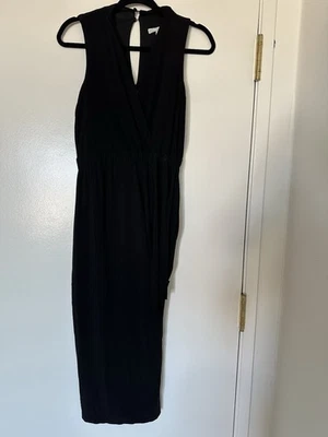 Mono relajado Sandra Darren para mujer cuello en V sin mangas pierna ancha talla S Foto 1 de 4