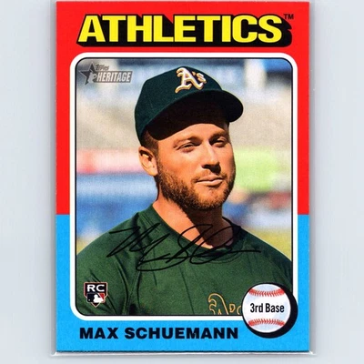 2024 Topps Heritage Max Schuemann Rookie #712 Oakland Athletics - Image 1 of 2