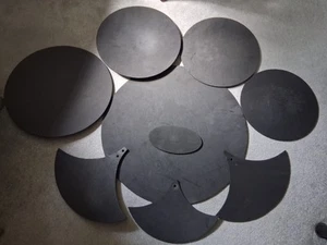 SET OF DRUM MUTES 22" BASS 12" 13" 14" 16" TOM / SNARE + HI-HAT, CYMBAL MUTES - Picture 1 of 9