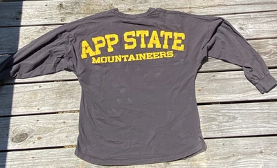 Camiseta deportiva APP STATE MOUNTAINEERS Spirit manga larga con agujero para el pulgar universitario talla M Foto 1 de 4