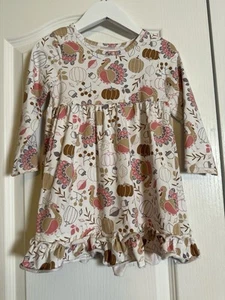 Stitchy Fish Boutique Thanksgiving Turkey Dress Sz 2T - Picture 1 of 7