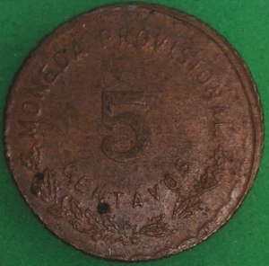 1915 Mexico/Oaxaca 5 Centavos XF - Picture 1 of 2