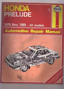 Honda Prelude 1979-1989 usado manual de reparación automotriz / 79 80 81 82 83 84 - Imagen 1 de 4
