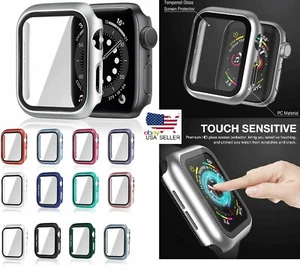 For Apple Watch Series 7 6 5 4 SE 3 2 iWatch Matte Protective Screen Cover Case - Picture 1 of 22