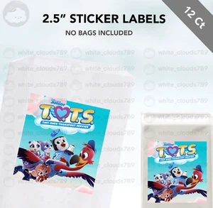 12 T.O.T.S.Tiny Ones Transfers Service 2.5" Label Bag Treat Box Party Favor TOTS - Picture 1 of 1
