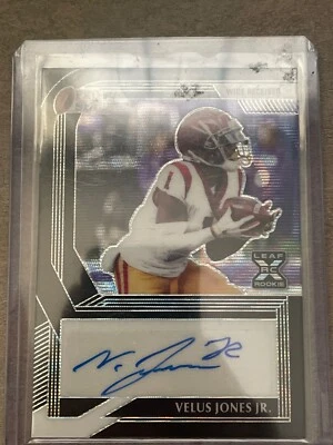 2022 Leaf Pro Set Metal - Black Wave #PA-VJJ Velus Jones Jr.  12/15 (AU, RC) - Image 1 of 2