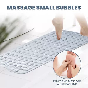 Bath Mat Shower Mat Non Slip Strong Suction Anti Mould Toilet Rug Extra Large - Picture 1 of 33