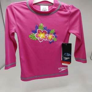 Speedo Kids UV Long Sleeve Swim Tee S - Raspberry Rose - Picture 1 of 2