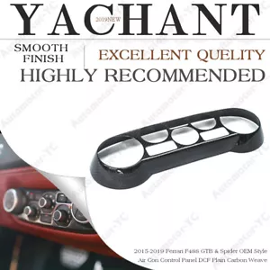 DRY CARBON oe Air Con Control Panel Plain For 15-19 Ferrari F488 GTB&Spider - Bild 1 von 12