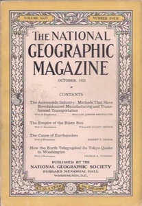 national geographic-OCT 1923-HOW THE EARTH TELEGRAPHED ITS TOKYO QUAKE.......... - Bild 1 von 2
