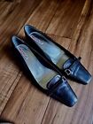Prada Vintage Kitten Heel leather Black Shoes Size 39