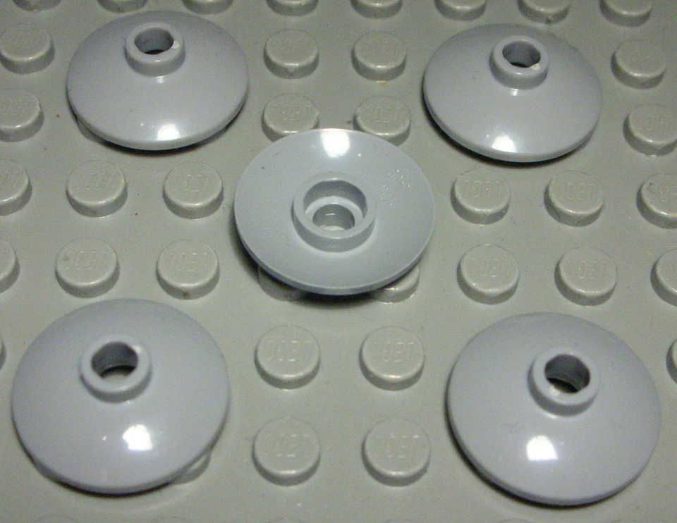Lego Lid Parabola Round 2x2 New Gray 5 Pieces - Image 1 of 1
