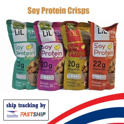 Soy Protein Crisps Vegan Friendly 50g Protein 20g  TomYum & others From Thailand - Image 1 of 4