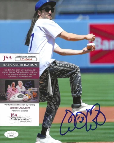 Steve Aoki Signed 8x10 Photo w/ JSA COA #AC40646 LA Dodgers Cover