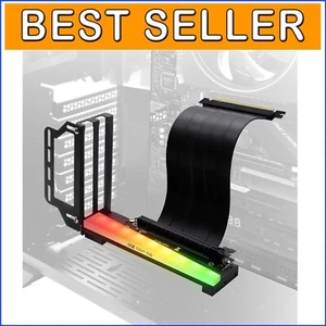 Lightweight Vertical Graphics Card Support with PCIe Riser for Efficient Cooling - Photo 1/12