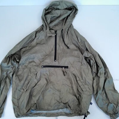 GAP Jacket Small Green Mens Hooded Pullover 1/4 Zip Windbreaker Smock - Image 1 of 4