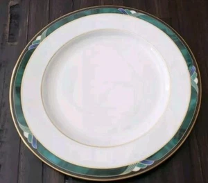 Lenox KELLY Debut Collection Green 8-1/8" Salad Plate Gold Trim Fine Bone China - Picture 1 of 6