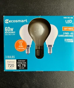 EcoSmart 60-Watt Equivalent A15 Dimmable LED Vintage Bulb 3pk - Picture 1 of 6