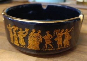 Ashtray Greek Gods Hand Made In Greece In 24 K Gold - Picture 1 of 4