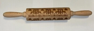 Деревянная рождественская 3D-заколка с вырезом олень рождественская елка праздник - Изображение 1 из 2