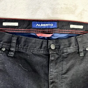 Alberto Jeans Mens 38x34 Black Modern Fit Straight Leg T400 Denim Jean - Picture 1 of 7