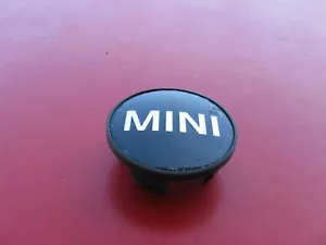 2002-2013 MINI COOPER (1) BLACK WHEEL RIM HUB CAP HUBCAP CENTER COVER PLUG #1279 - Picture 1 of 4