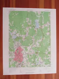 Taunton Massachusetts 1960 mappa topo USGS originale d'epoca - Foto 1 di 1