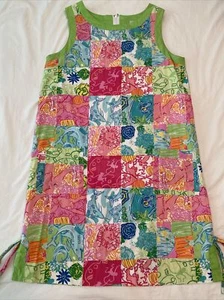 Abito classico da donna Lilly Pulitzer in ottime condizioni - patch festa, taglia 6, RARO, HTF - Foto 1 di 12
