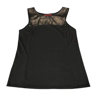 Camiseta sin mangas Narciso Rodriguez para mujer grande negra dorada lentejuelas pulóver sin mangas Foto 1 de 4