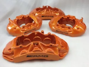 4X AMG Brake Caliper Decal Sticker Logo High Temp Mercedes Benz Brembo Black - Picture 1 of 2