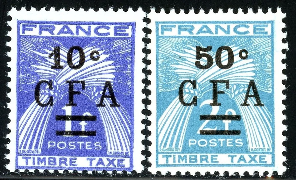 Stamps Reunion, Scott # J36-J37 Mint NH - Image 1 of 1