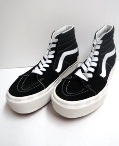 Vans Sk8-Hi schwarz & weiß Stackform Schuhe karierte Laufsohle 6,5 W-8,0 neu mit Etikett/Neu ohne Etikett - Bild 1 von 8