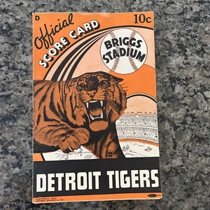 1940 Detroit Tigers Washington Senators Scorecard Score Card - Picture 1 of 6