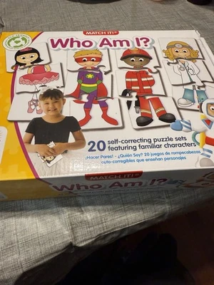 Learning Journey Who Am I ? Match It Self Correcting Puzzle  Excellent 60 Pieces - Image 1 of 4