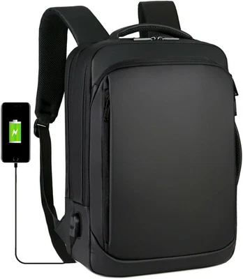 - Zaino Porta PC Uomo Laptop Borsa per PC Portatile Porta Computer Custodia Note - Immagine 1 di 4