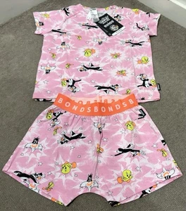 Bonds Brand New Looney Tunes Tweety Bird And Sylvester Cat Pj Sleep Set Size 2 - Picture 1 of 3