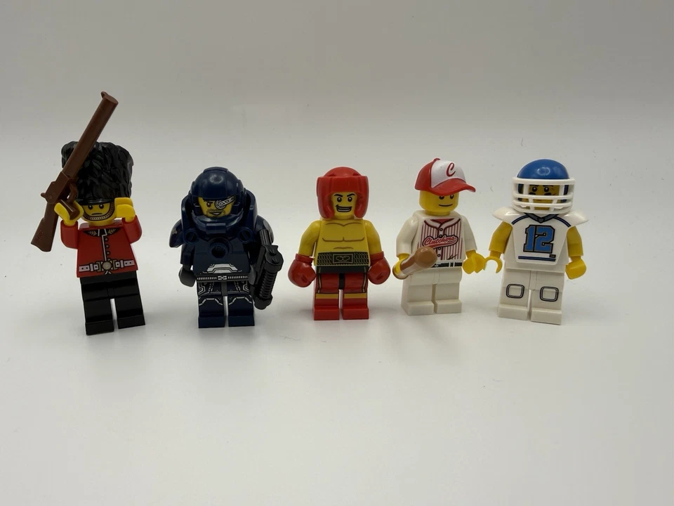 LEGO Minifigure Lot of 5 CMF – Galaxy Patrol, Boxer, Sports, Guard – Authentic - Image 1 of 1