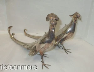 VINTAGE WEIDLICH BROS ALFRED FLAUDER ART DECO PHEASANT PEACOCKS BIRD PAIR 2257 - Picture 1 of 22