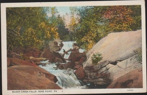 Muddy Creek Falls Rose Point PA. Postcard - Picture 1 of 2
