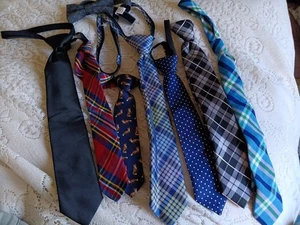 Lot of 9 Slim Skinny Neck ties Bow Tie  - Picture 1 of 6