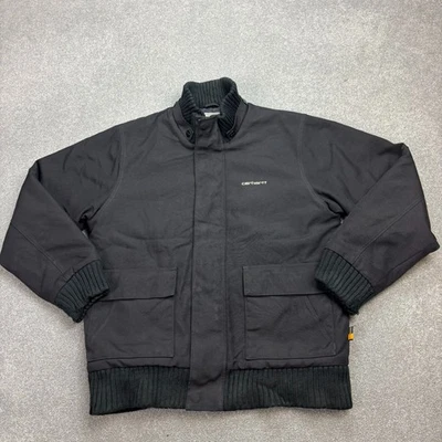 Carhartt Jacket Adult Medium Black Cordura Bomber Padded Work Wear Chore Mens* - Image 1 of 4