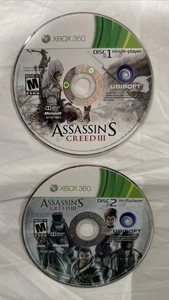 Assassin's Creed III (Microsoft Xbox 360) nur Disc 1 & 2 GETESTET ohne Sendungsverfolgung - Bild 1 von 3
